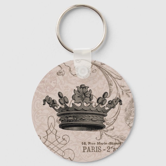 Vintage Crown...keychain Key Ring (Front)