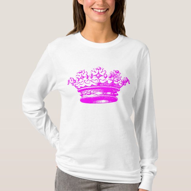 Vintage Crown - Magenta T-Shirt (Front)