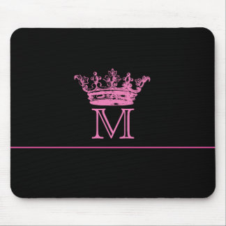 Vintage Crown Monogram Mouse Pad