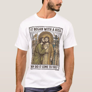 Vintage Crown of Thorns Religious Portrait T-Shirt