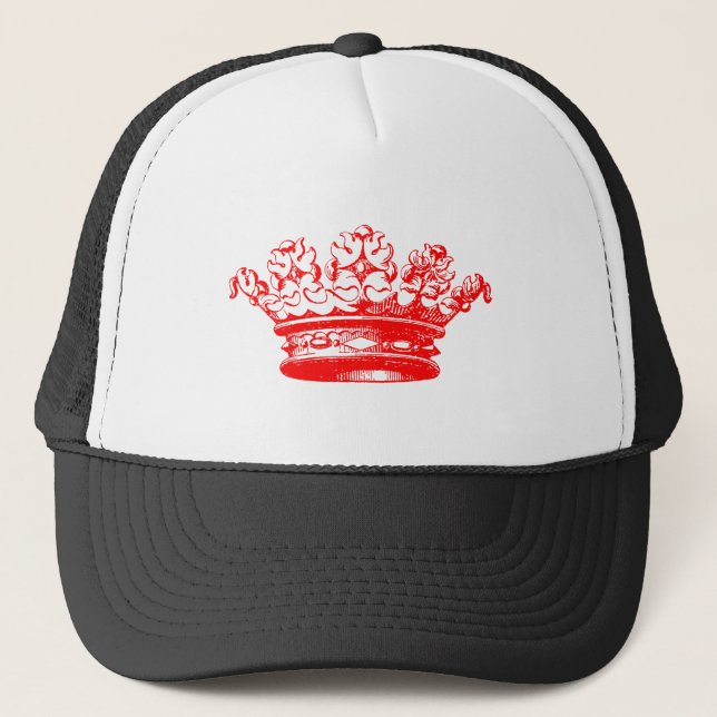 Vintage Crown - Red Trucker Hat (Front)