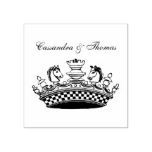 Vintage Crown With Chess Pieces Name