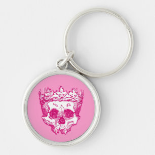 Vintage Crowned Skull Key Ring