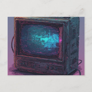 Vintage CRT computer from the late 1990s - 1 Postcard