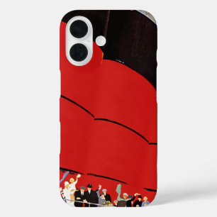 Vintage Cruise Ship Passengers Waving Goodbye iPhone 16 Case