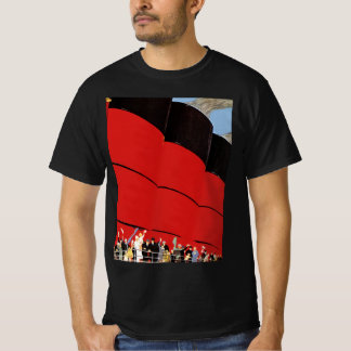 Vintage Cruise Ship Passengers Waving Goodbye T-Shirt