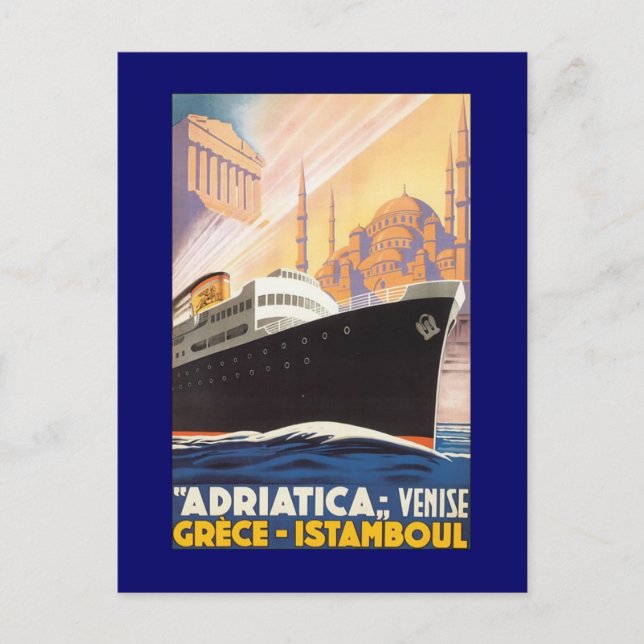 Vintage Cruise Ship Venise Postcard (Front)