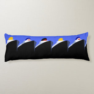 Vintage Cruise Ships Art Deco Poster Body Cushion