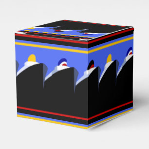 Vintage Cruise Ships Art Deco Poster Favour Box