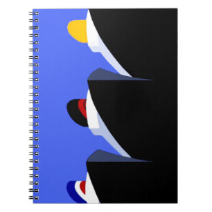 Vintage Cruise Ships Art Deco Poster Spiral Notebook
