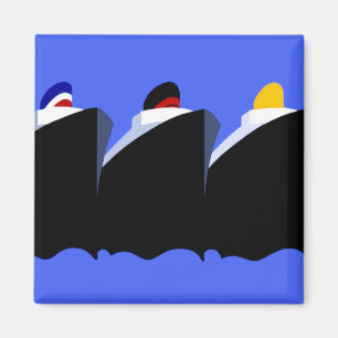 Vintage Cruise Ships Poster WPA Art Artwork Magnet