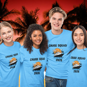 Vintage Cruise Squad 2026 Custom Group Design T-Shirt