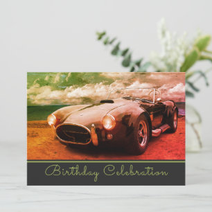 Vintage Cruising Birthday Invitation