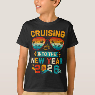 Vintage Cruising Into 2026 New Years Party Family  T-Shirt