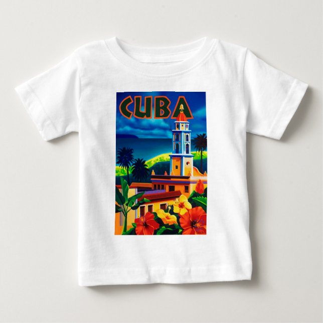 Vintage Cuba Travel Baby T-Shirt (Front)
