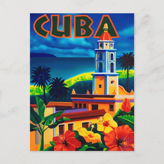 Vintage Cuba Travel Postcard (Front)