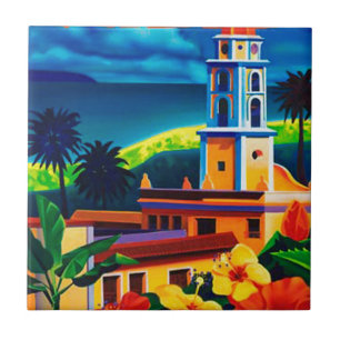 Vintage Cuba Travel Tile