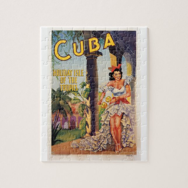 Vintage Cuban Tourist Commission Tropics Travel Jigsaw Puzzle (Vertical)