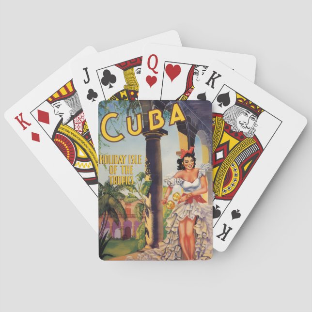 Vintage Cuban Tourist Commission Tropics Travel Playing Cards (Back)