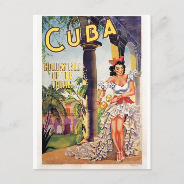 Vintage Cuban Tourist Commission Tropics Travel Postcard (Front)