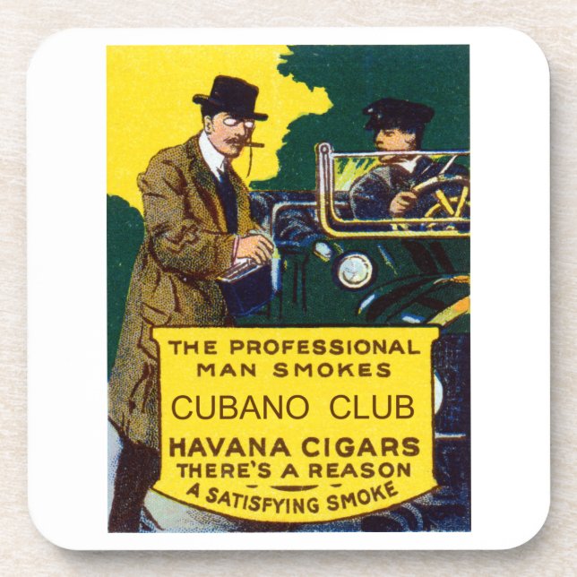 Vintage Cubano Club Cigars Coaster (Front)