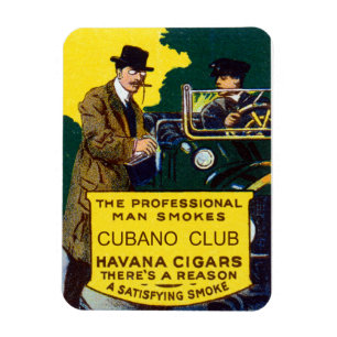 Vintage Cubano Club Cigars Magnet