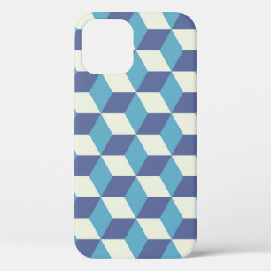 Vintage Cube Art, Seamless Pattern. iPhone 12 Case
