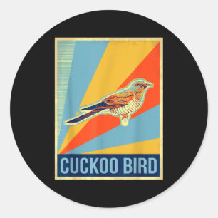 Vintage Cuckoo Bird T Shirt  Classic Round Sticker