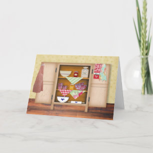 Vintage Cupboard Birthday Card
