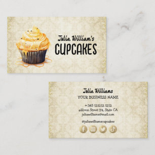 Vintage Cupcake Bakery  Business Card