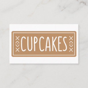Vintage Cupcakes Bakery Emblem Design Business Card