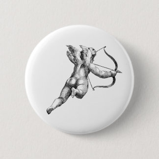 Vintage Cupid and Arrow Love Cherub Angel 6 Cm Round Badge
