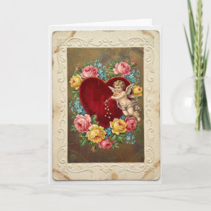 Vintage Cupid Love Valentine Card