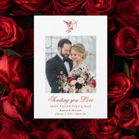 Vintage Cupid Newlyweds Valentine's Day Wedding