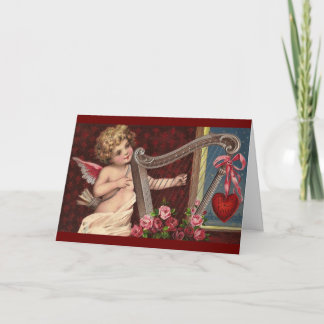 Vintage Cupid Valentine Holiday Card