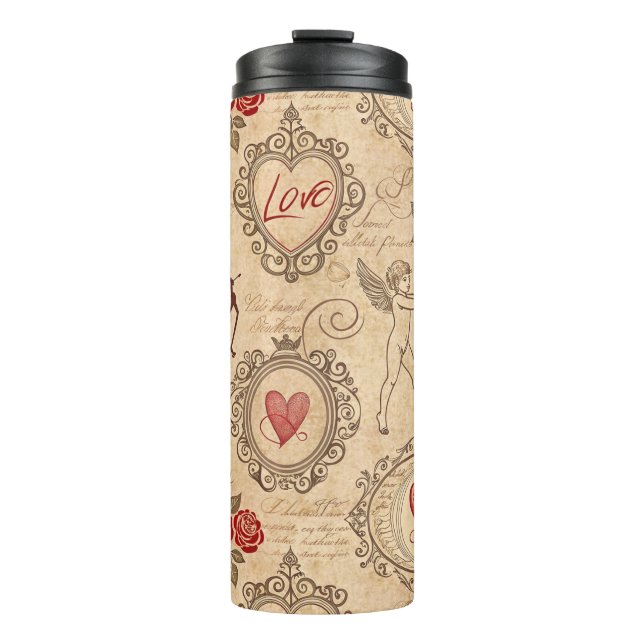 Vintage Cupid's Romantic Pattern (3) Thermal Tumbler (Front)