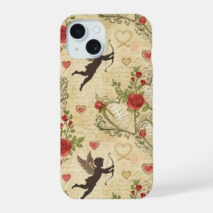 Vintage Cupid's Romantic Pattern (7) iPhone 15 Case