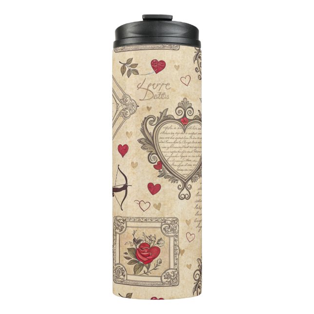 Vintage Cupid's Romantic Pattern (8) Thermal Tumbler (Front)