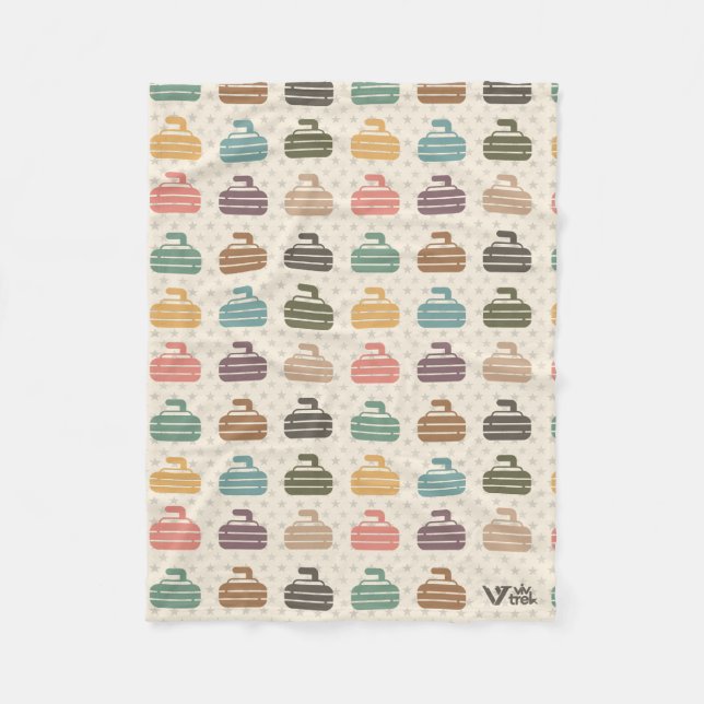 Vintage Curling Lover Retro Curling Gift Blanket (Front)