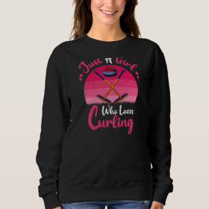Vintage Curling Sports Just A Girl Who Loves Curl Sweatshirt