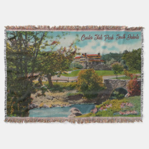 Vintage Custer State Park Throw Blanket