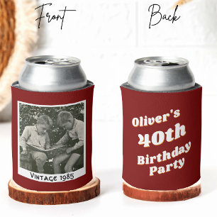 Vintage Custom 30th 40th 50th 60th Birthday Crew Can Cooler