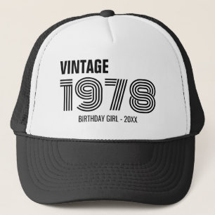 Vintage Custom 30th 40th 50th 60th Birthday Squad Trucker Hat