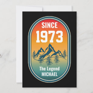Vintage Custom Birthday The Legend Mountain Style Invitation