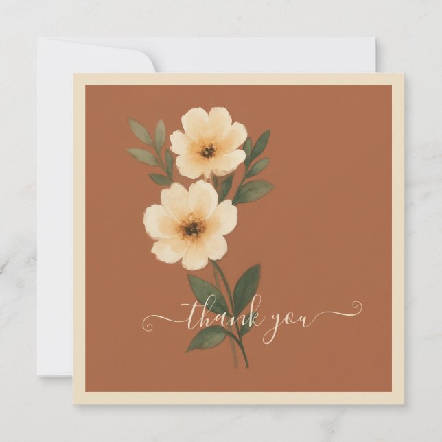 Vintage Custom Funeral Thank You Card (Front)