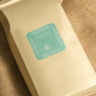 Vintage custom green tea label