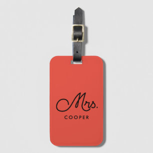Vintage custom Mrs Luggage Tag