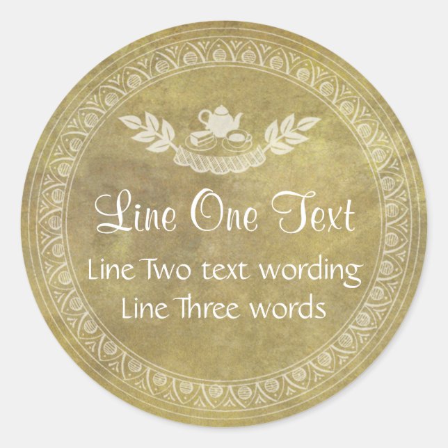 Vintage Custom Template Food Gift Sticker (Front)
