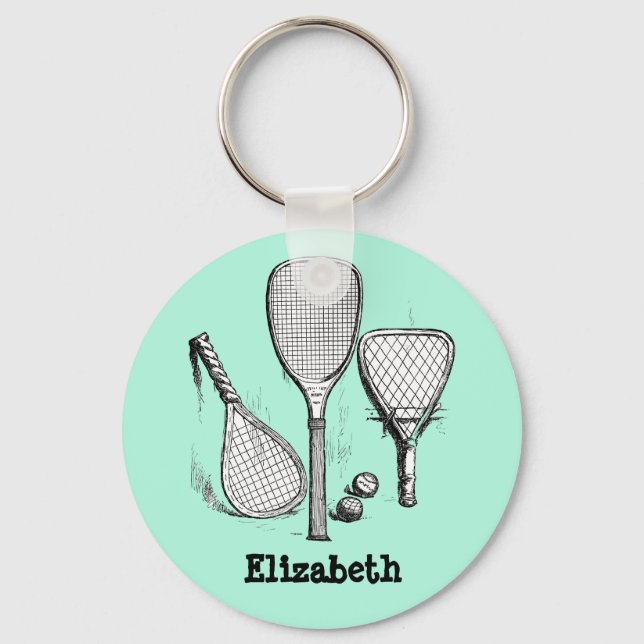 Vintage Custom Tennis Freak Keychain (Front)
