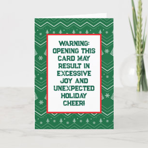 Vintage Customisable Funny Christmas Green Pattern Holiday Card